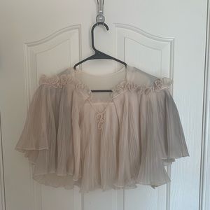 Vintage Shear Ruffled Cape